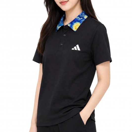 [ CUSTOM ] Polo Shirt Starry Sky Black/Blue